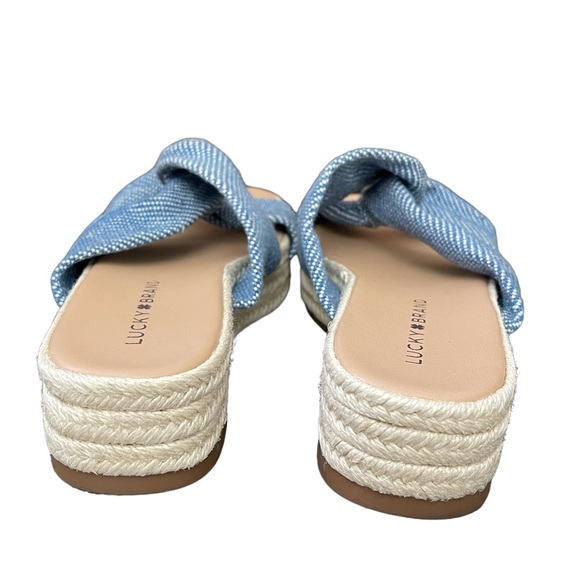 Lucky Brand Fabric Twist Square Toe Platform Espadrille Sandals - Picture 3 of 9